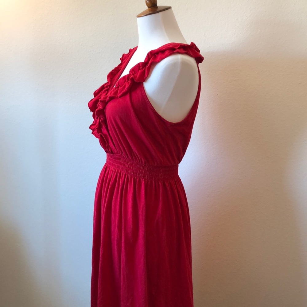EXPRESS Red Ruffle Dress - Picture 3 of 6